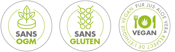 sans gluten, vegan, sans OGM